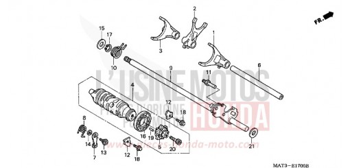 GEARSHIFT DRUM CBR1100XXV de 1997